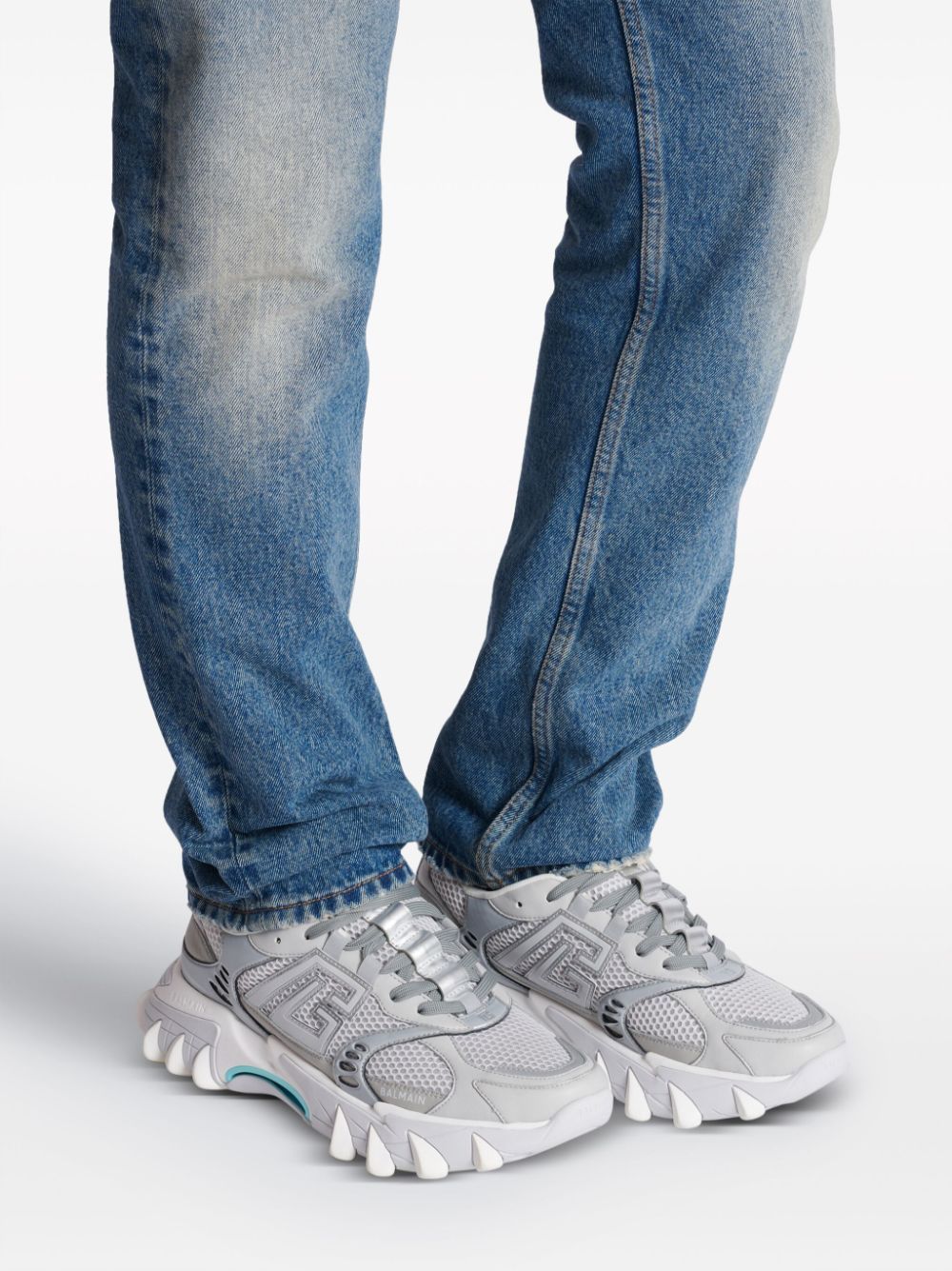 Balmain B-East PB panelled sneakers