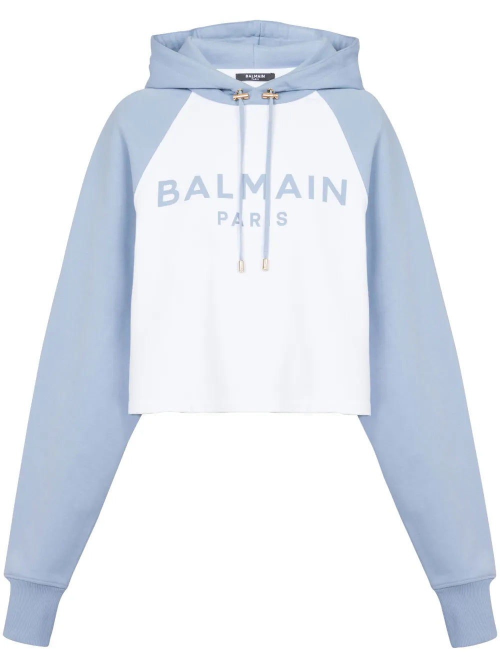 Balmain  logo-print cropped hoodieV