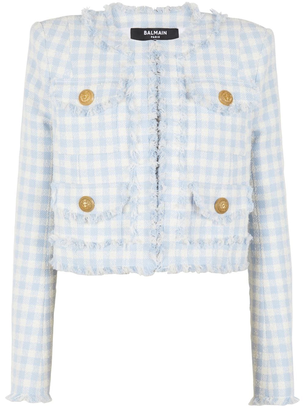 Balmain  gingham tweed jacket