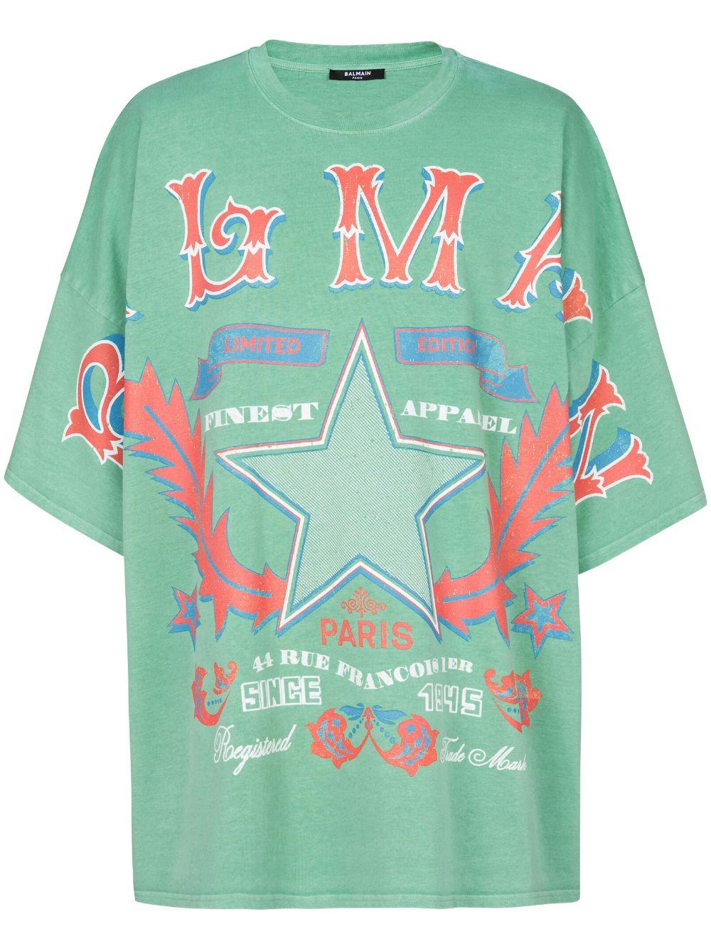 Balmain  graphic-print cotton T-shirt