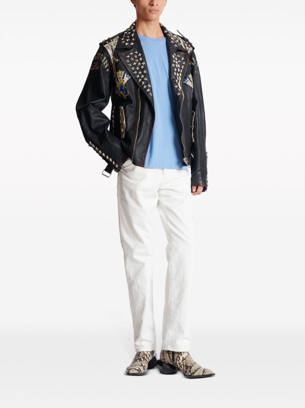 Balmain logo-embroidered straight-leg jeans