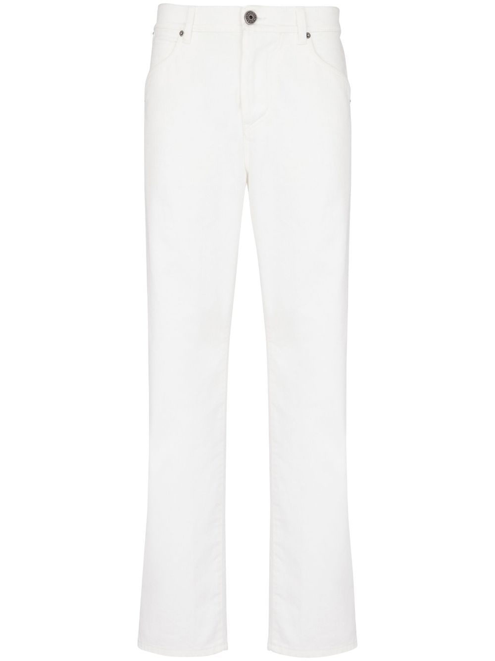 Balmain  logo-embroidered straight-leg jeans
