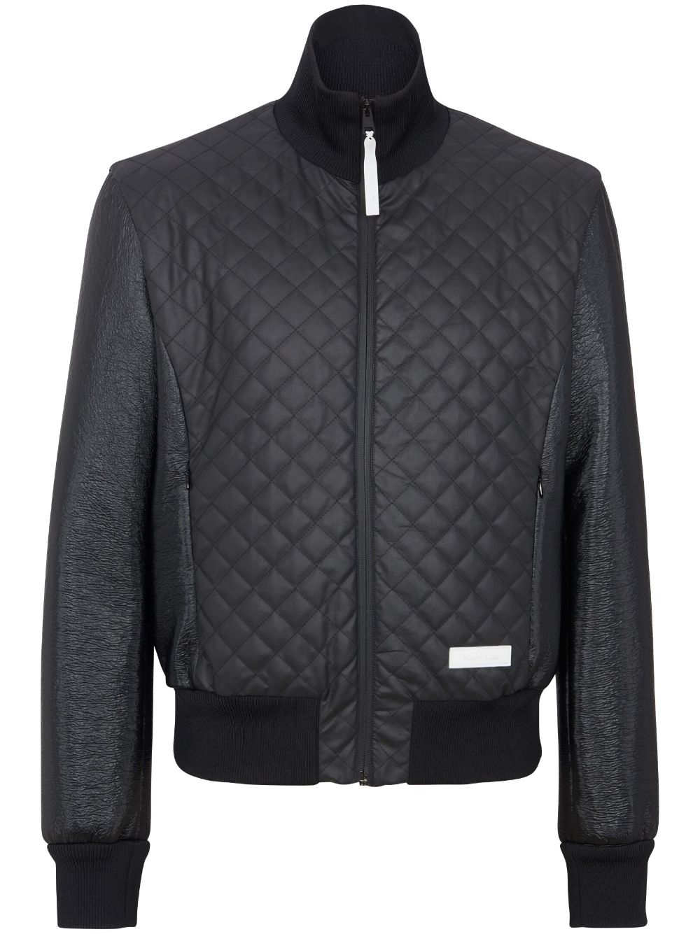 Balmain logo-patch quilted bomber jacket