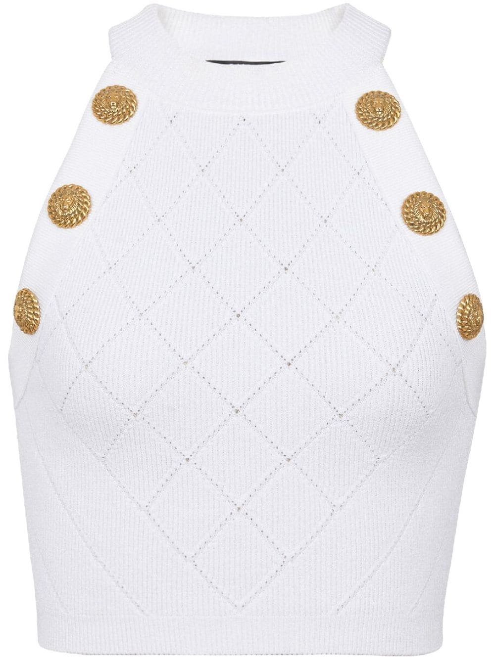 Balmain  round-neck cropped top