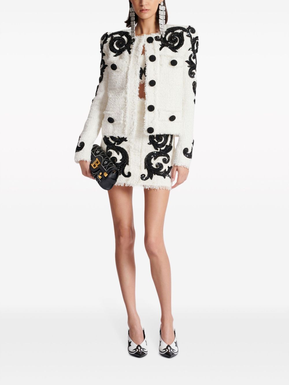Balmain  embroidered tweed jacket