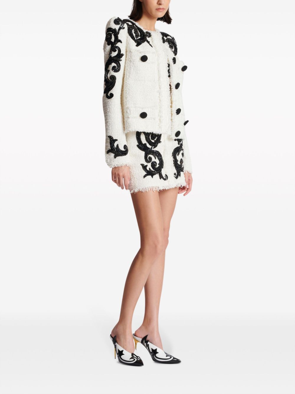 Balmain  embroidered tweed jacket