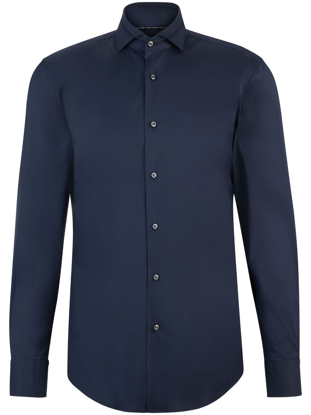 BOSS spread-collar poplin shirt