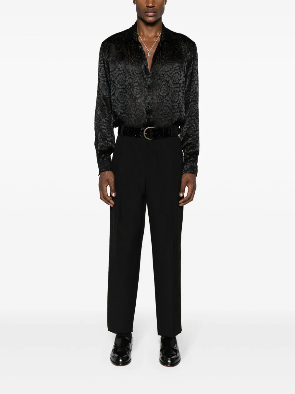 Versace  Barocco devoré-effect shirt