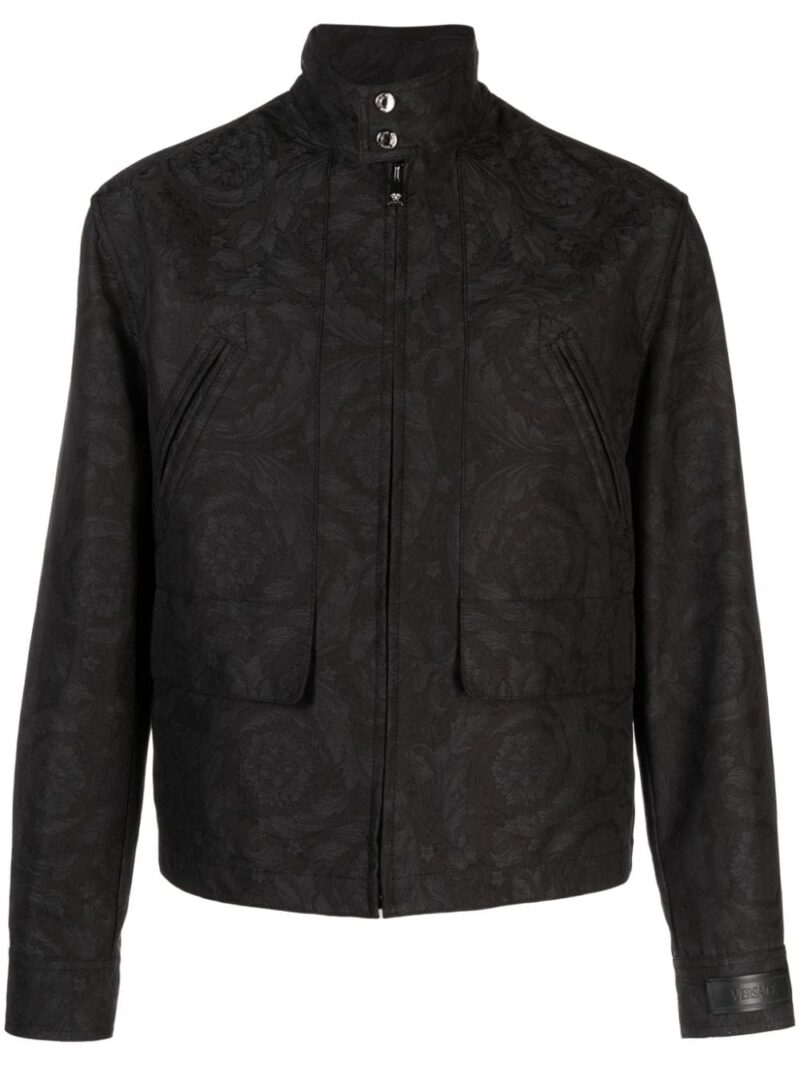 Versace Barocco-print jacquard bomber jacket