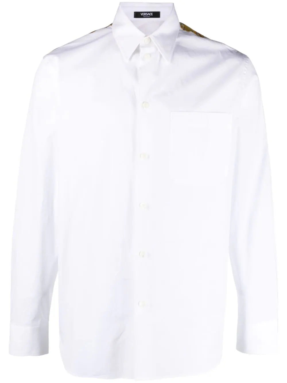 Versace  Barocco-panel cotton shirt