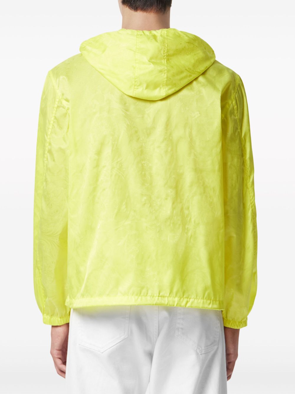 Versace  Barocco-jacquard drawstring hooded jacket