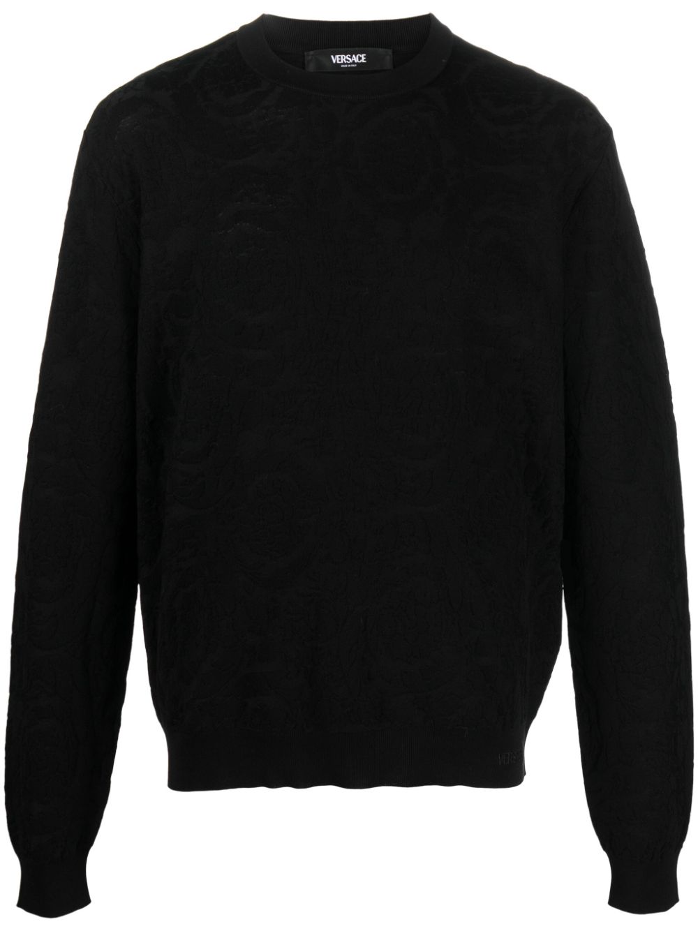 Versace  Barocco-motif textured jumper