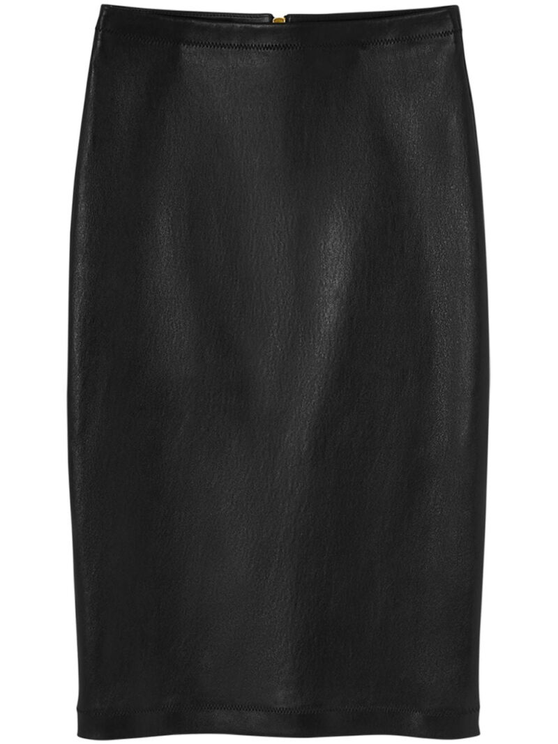 Versace  leather pencil midi skirt