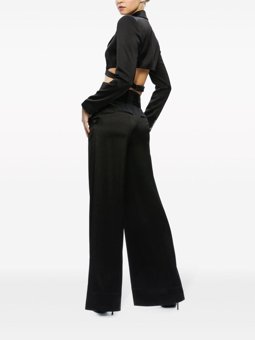 alice + olivia Leone cropped wrap blazer - Image 4