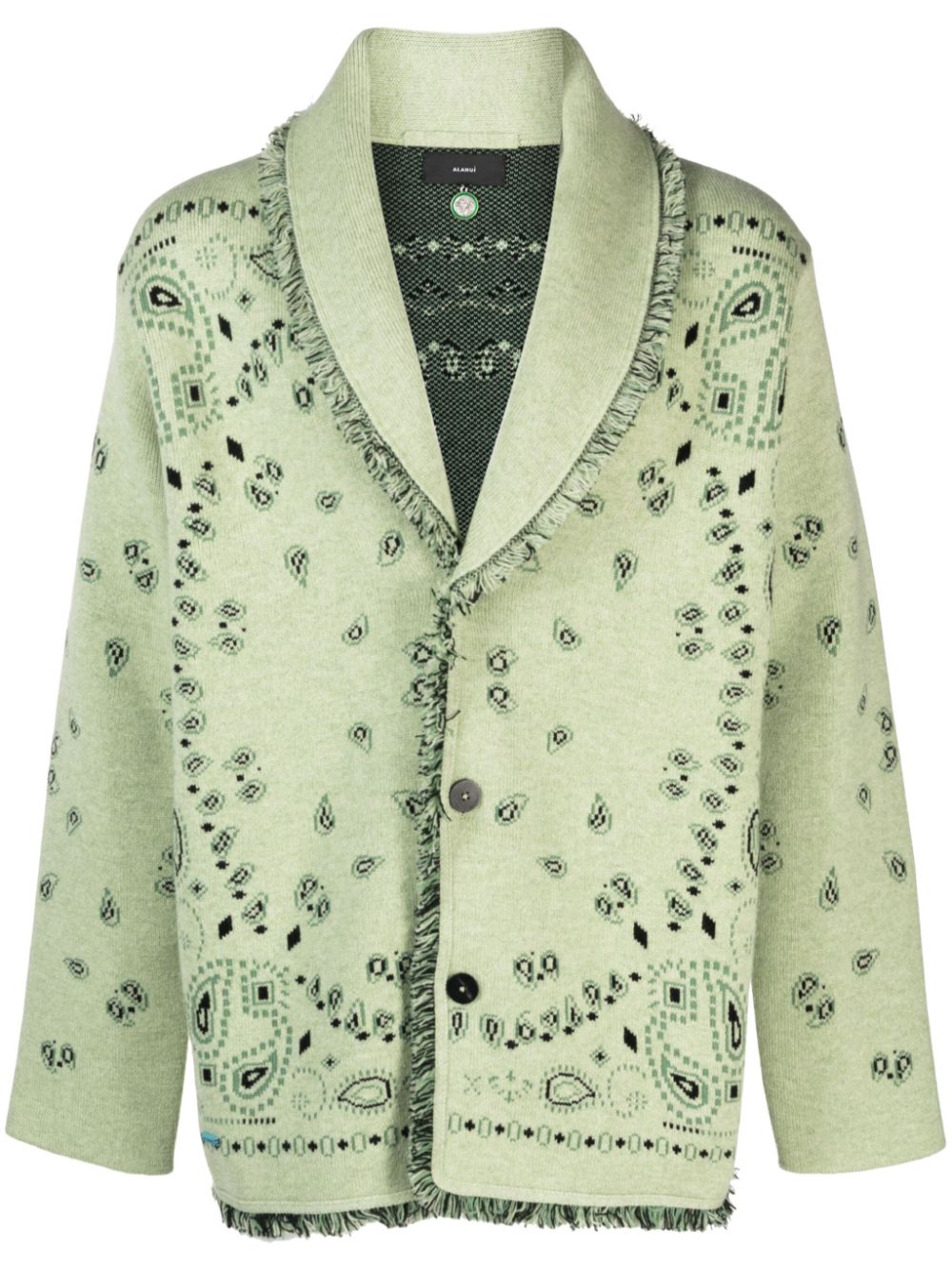 Alanui  bandana-jacquard cashmere cardigan