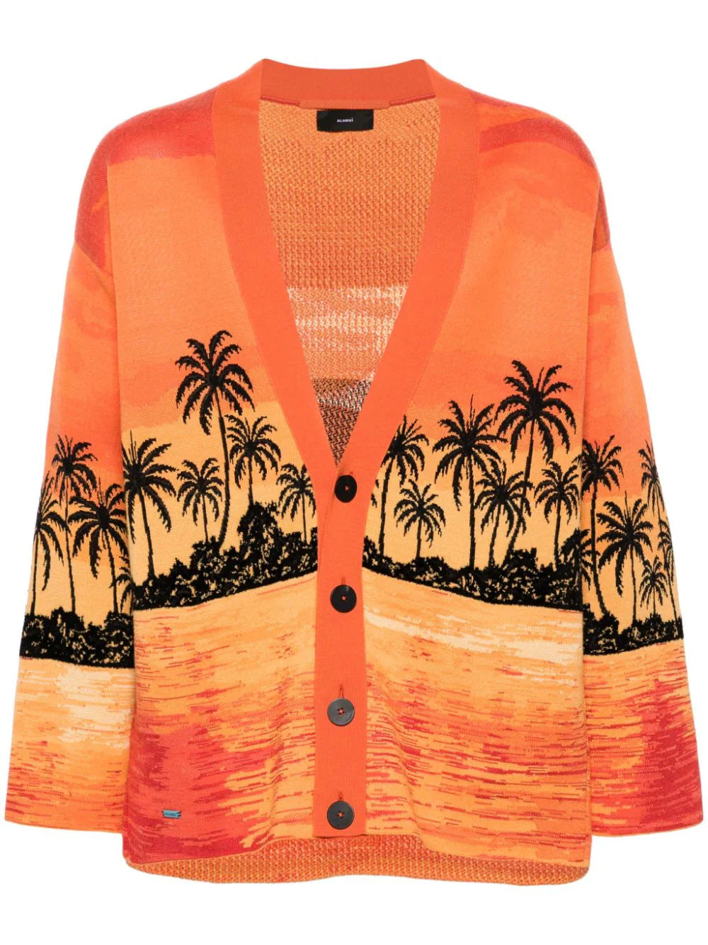 Alanui  Kerala Sunset intarsia-knit cardigan