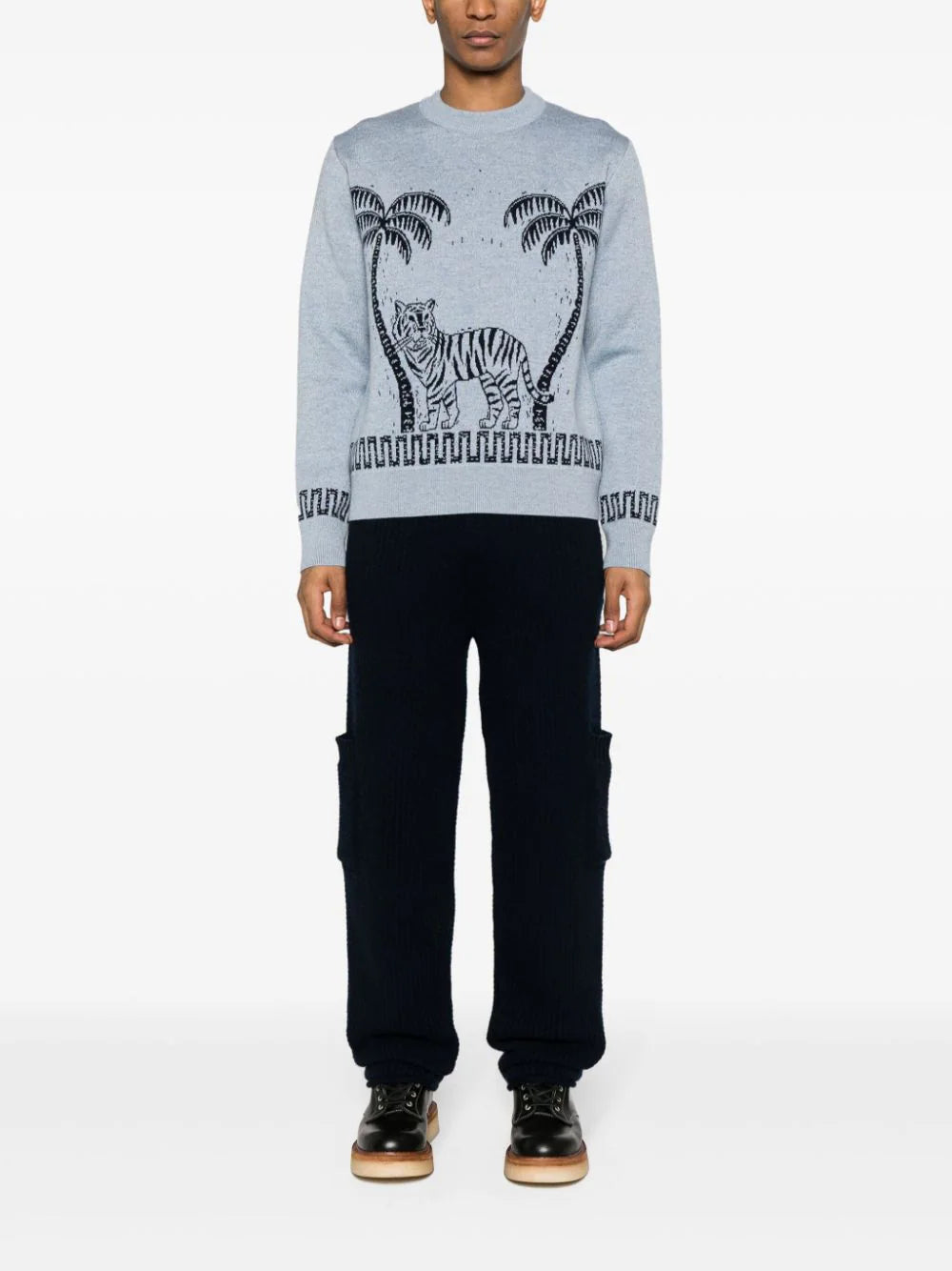 Alanui Wood Block patterned-jacquard jumper