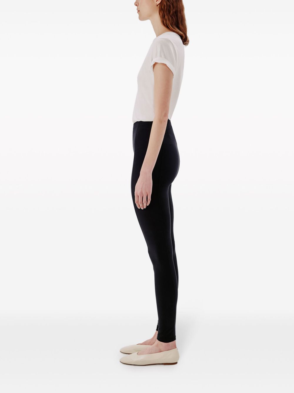 Another Tomorrow  seam-detail high-waisted leggings