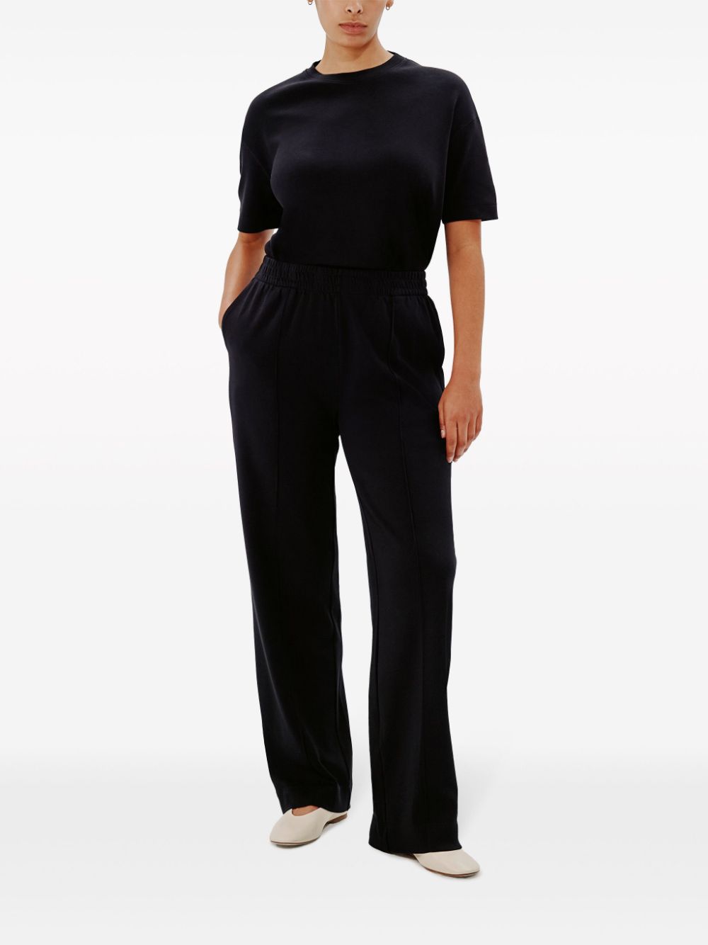Another Tomorrow  Luxe seam-detail track pants