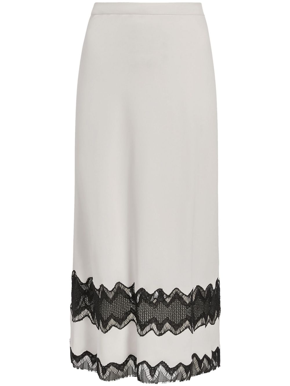 Another Tomorrow  lace high-waist midi skirt