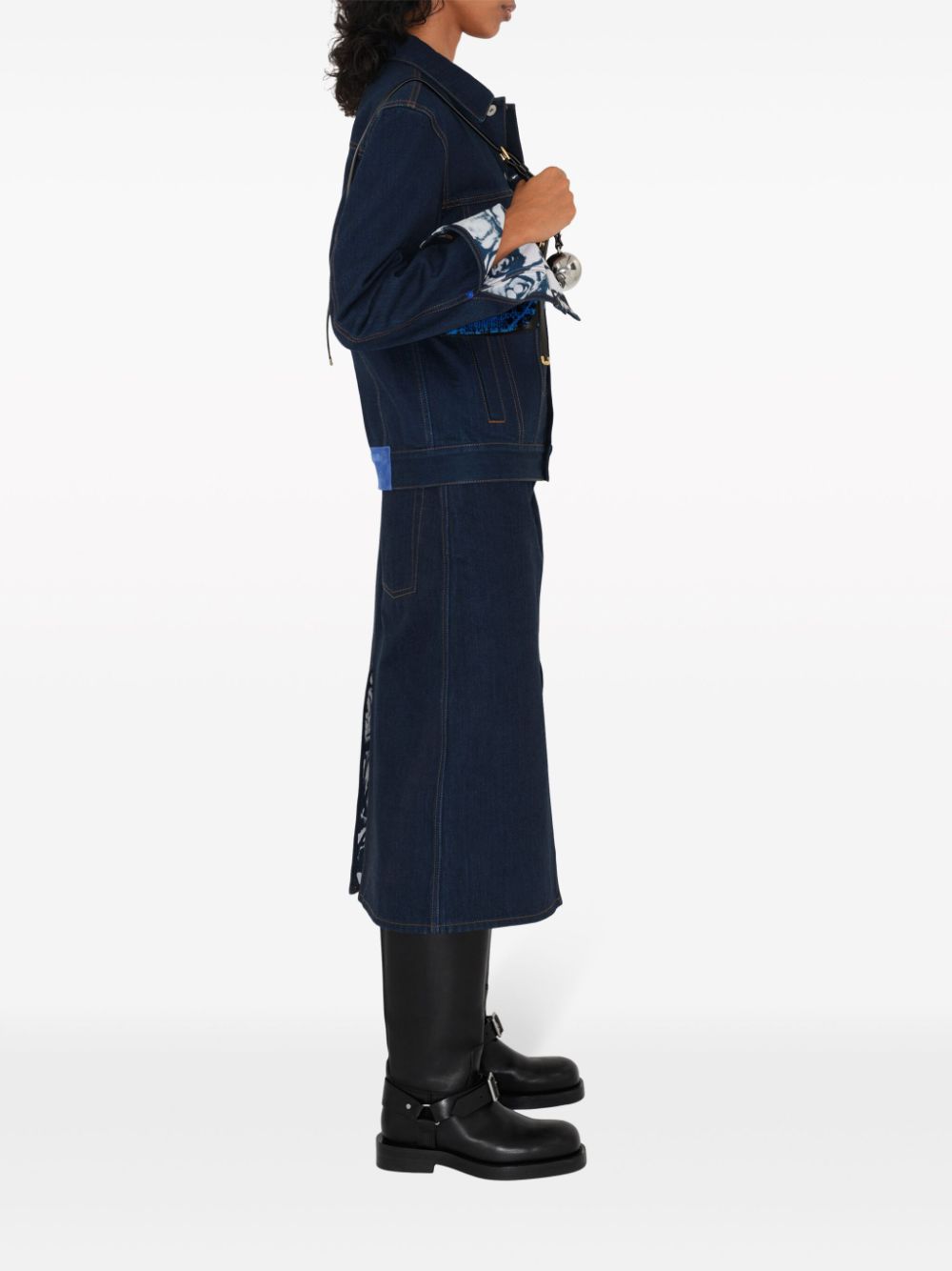 Burberry  Japanese denim midi skirt