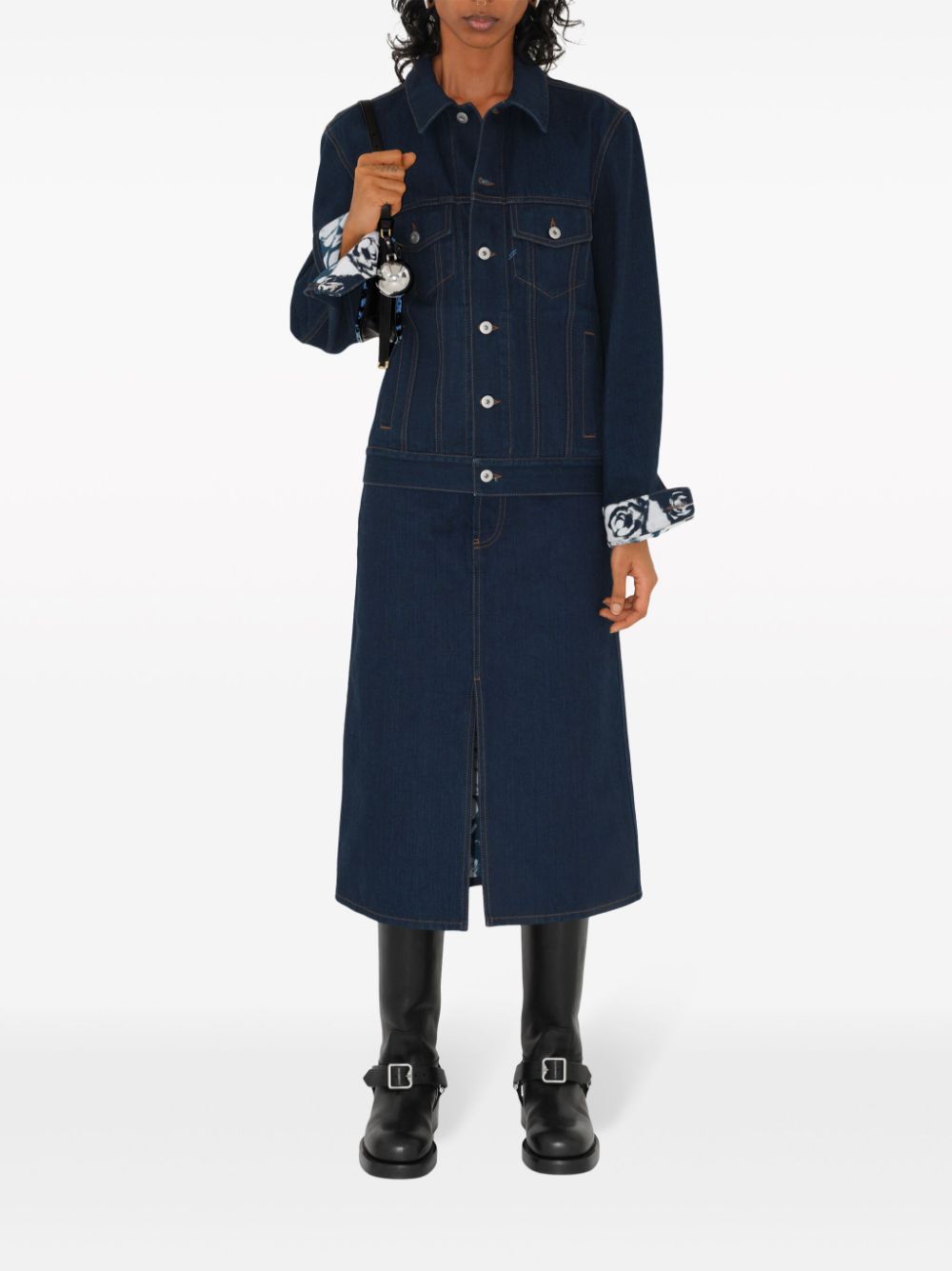 Burberry  Japanese denim midi skirt