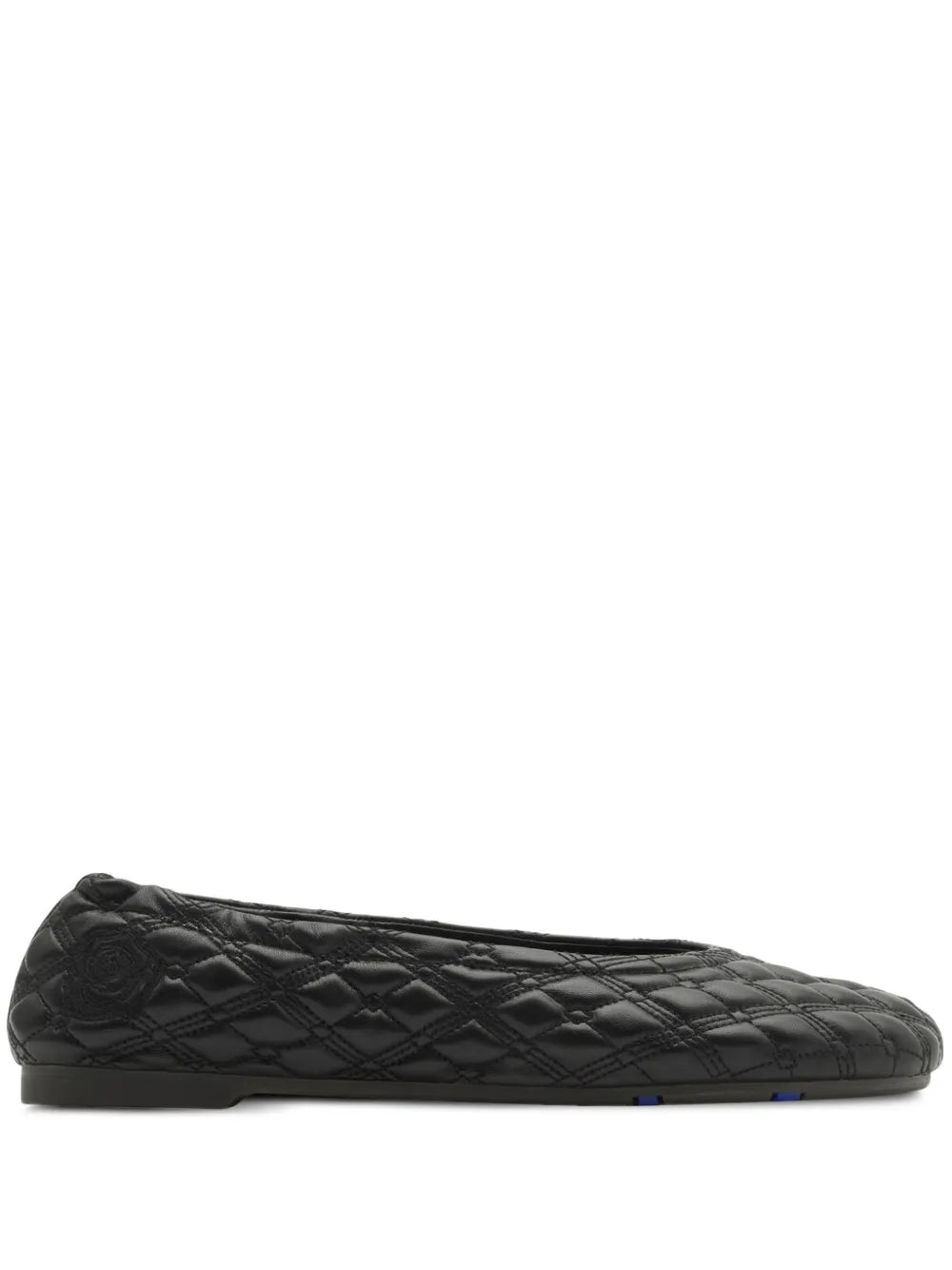 Burberry  Equestrian Knight-embroidered leather ballerina shoes