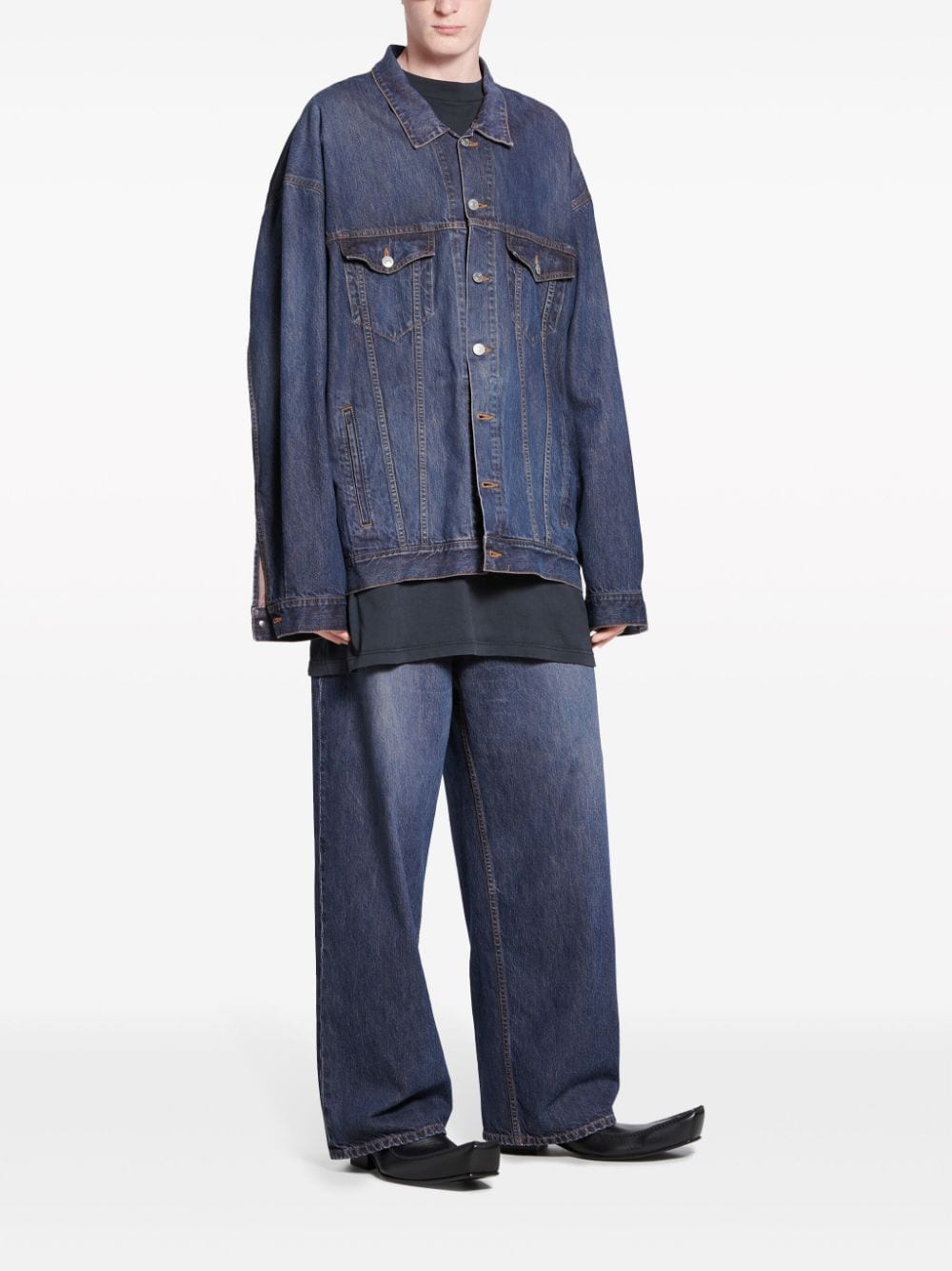 Balenciaga drop-shoulder denim jacket