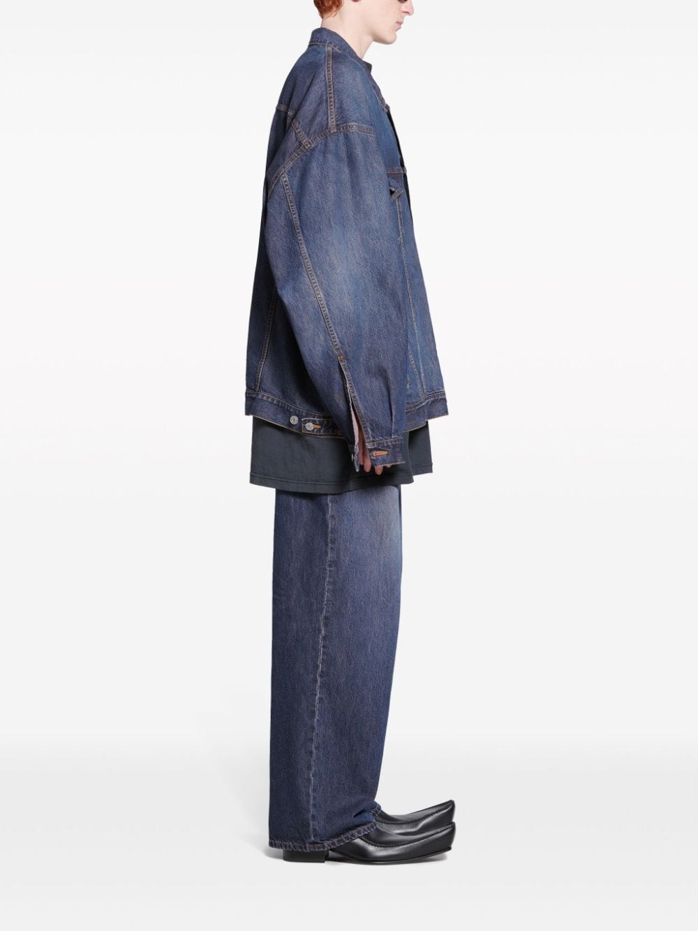 Balenciaga drop-shoulder denim jacket