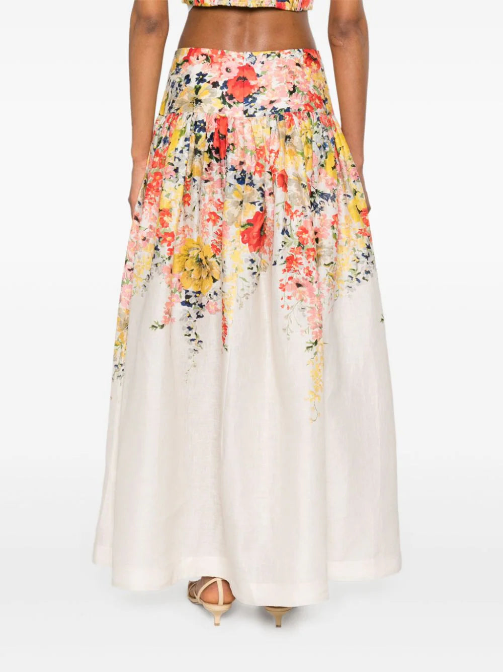 ZIMMERMANN  Alight floral-print linen skirt