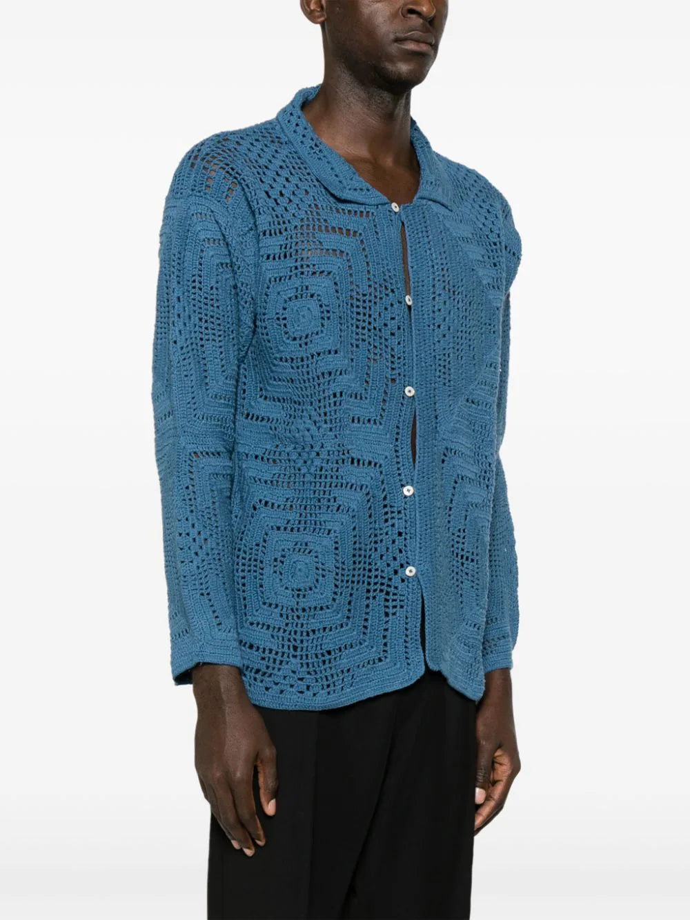 BODE crochet cotton shirt