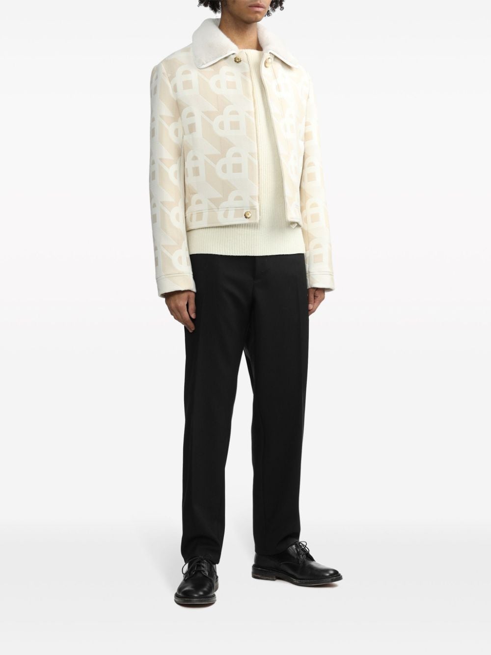 Casablanca Heart Monogram-jacquard jacket