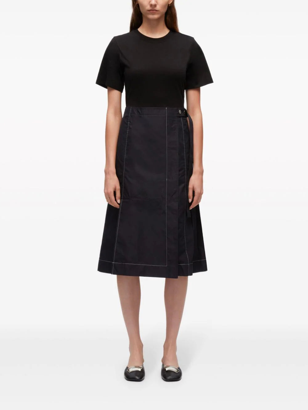 3.1 Phillip Lim  wrap-skirt short-sleeve midi dress