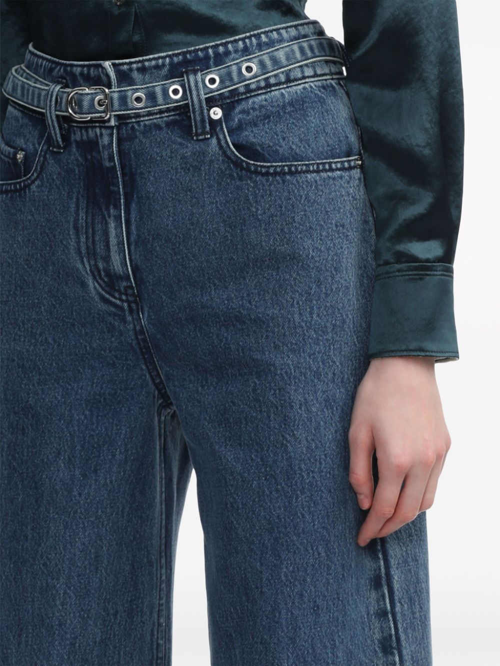 3.1 Phillip Lim belted wide-leg jeans