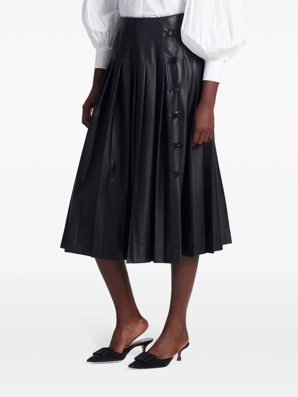 Altuzarra  Tullius side-button pleated midi skirt