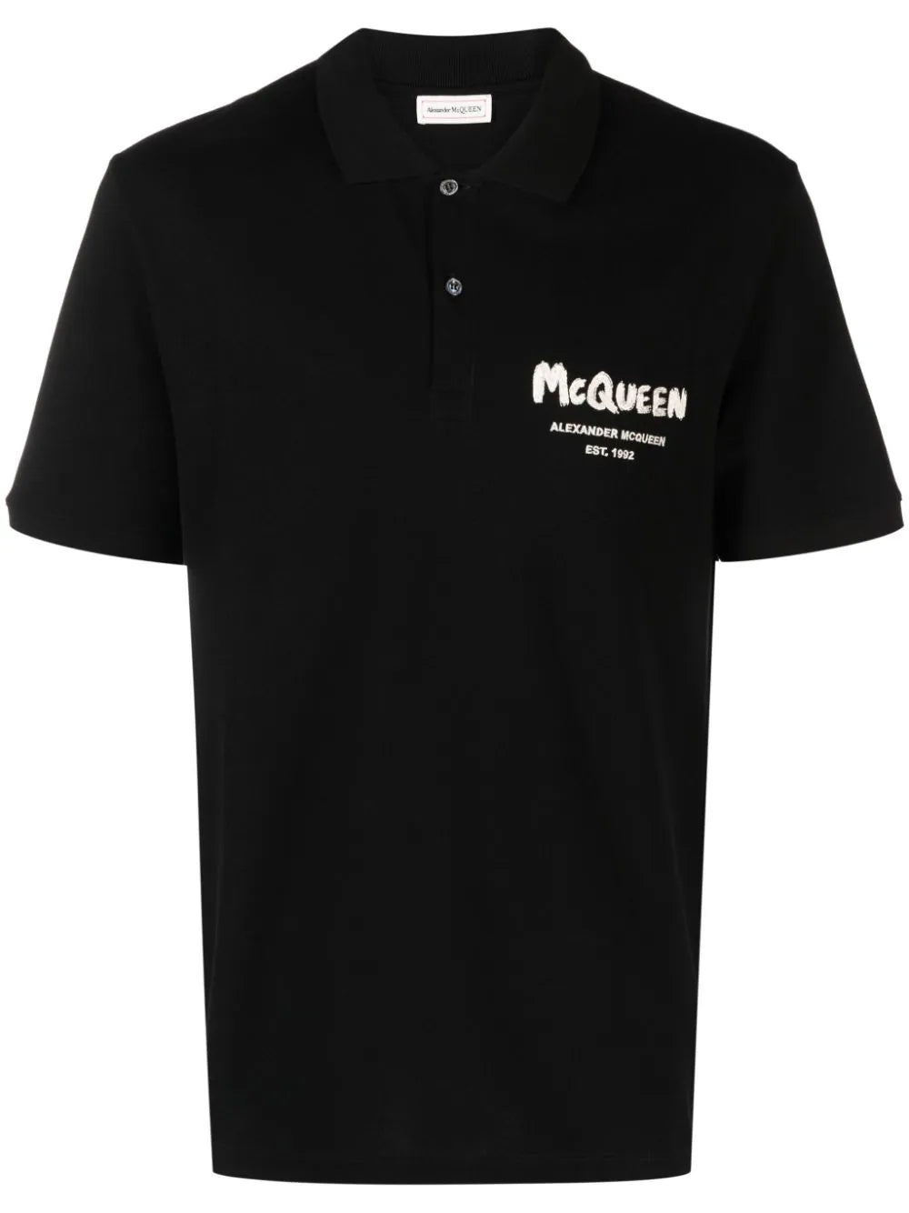 Alexander McQueen  Graffiti logo-embroidered polo shirt