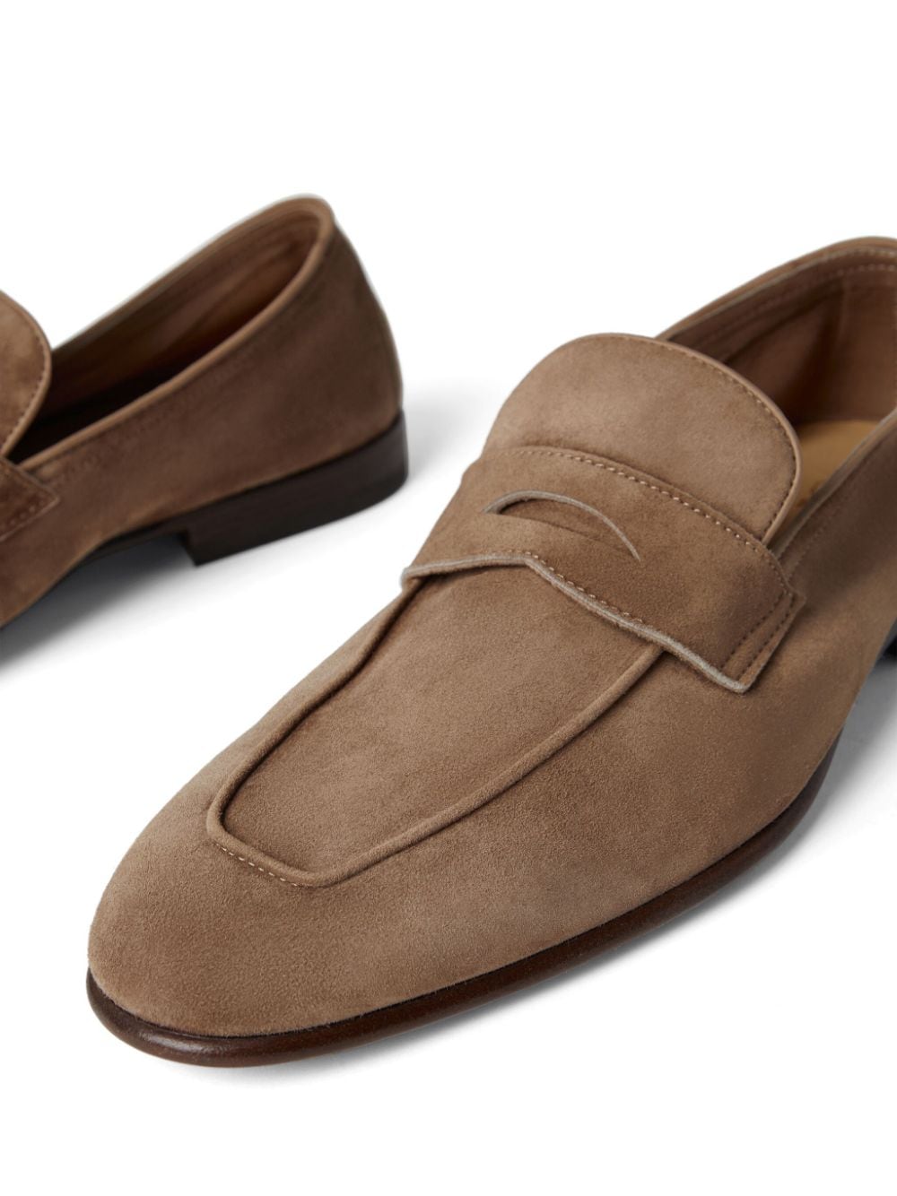 Brunello Cucinelli  penny-slot suede loafers