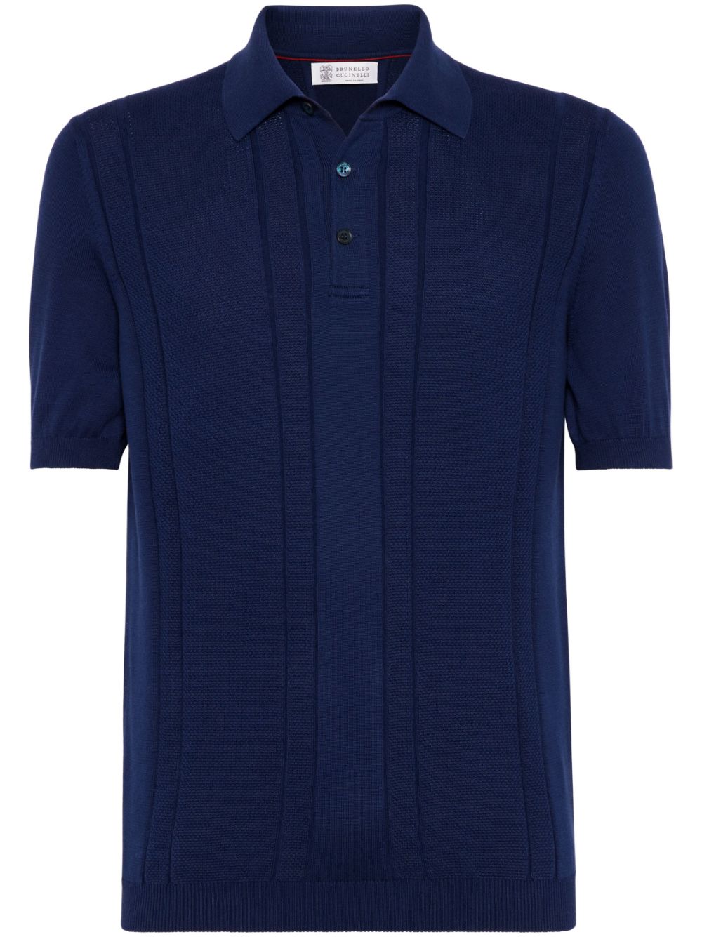 Brunello Cucinelli  panelled cotton polo shirt