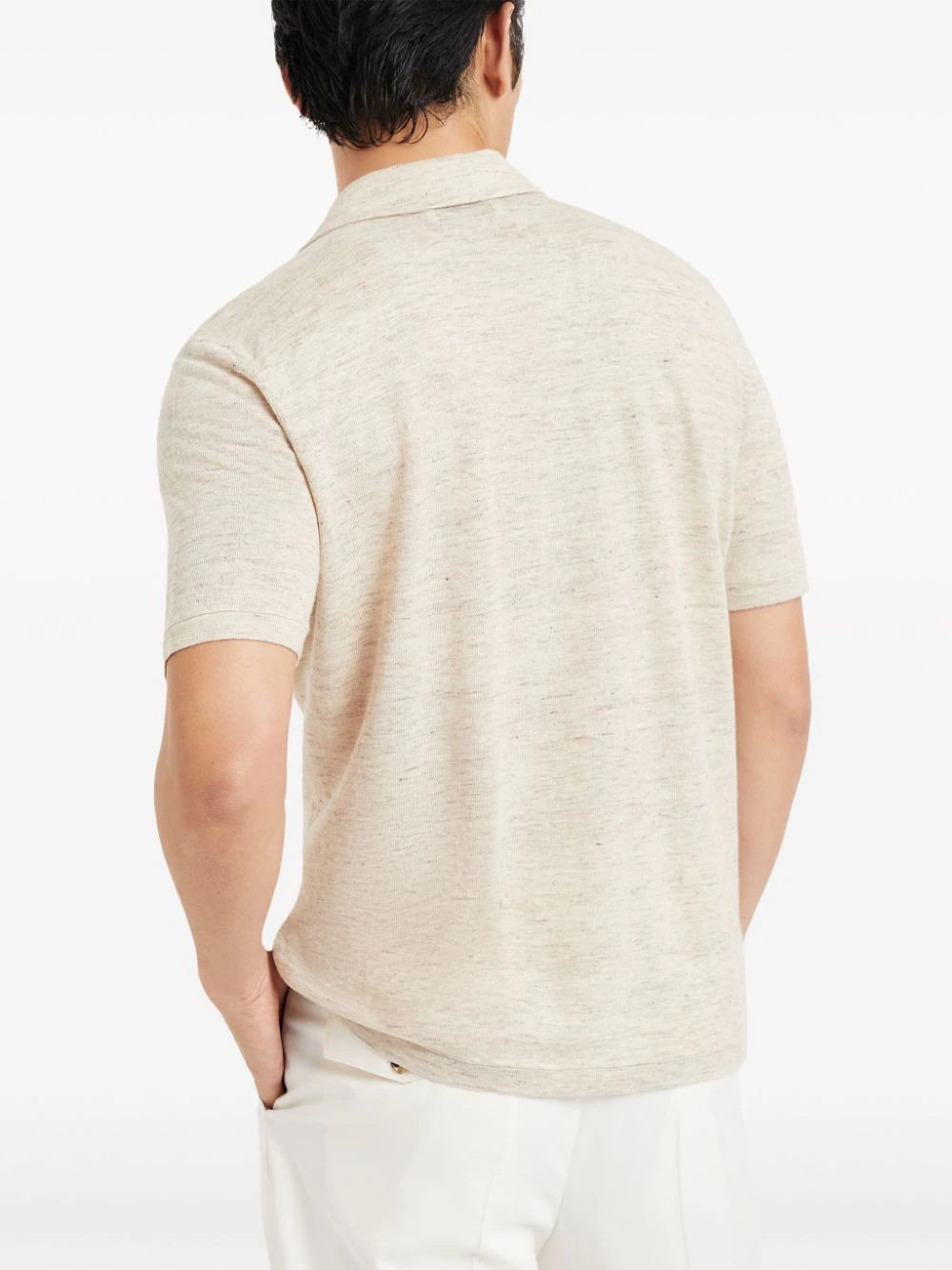 Brunello Cucinelli  mélange-effect fine-knit shirt