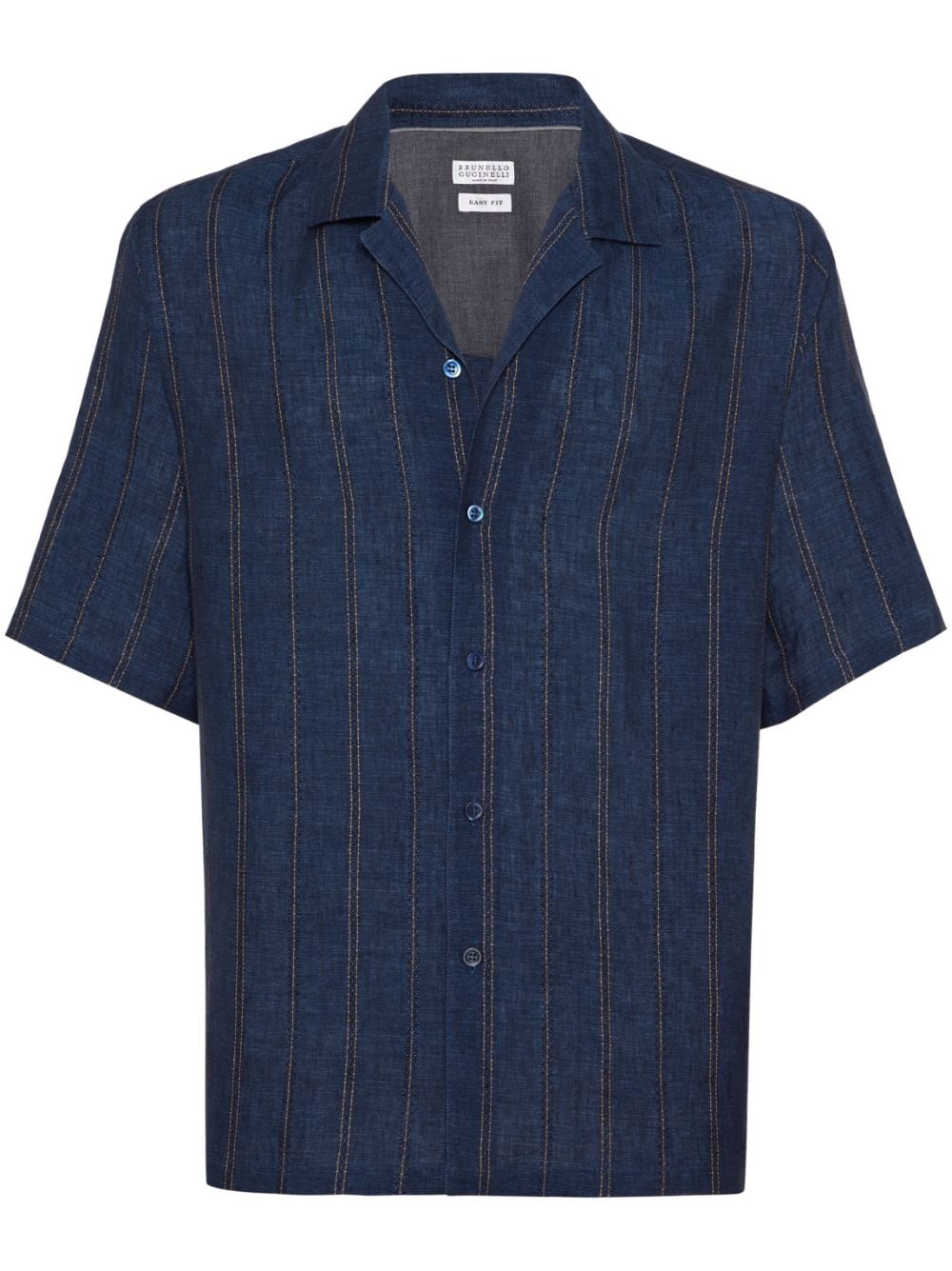 Brunello Cucinelli  short-sleeve linen shirt