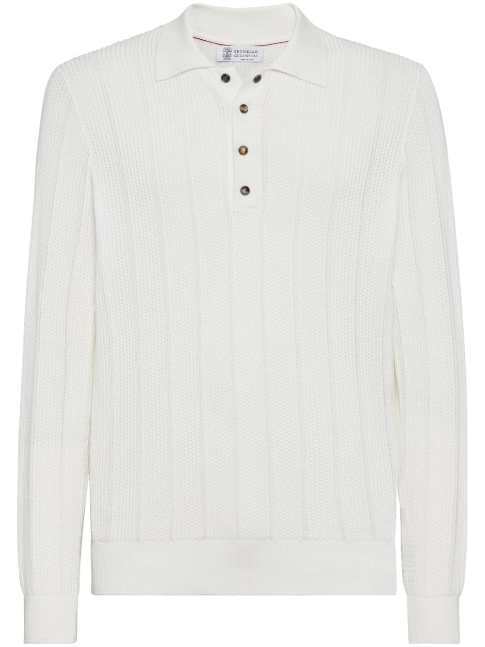Brunello Cucinelli  long-sleeve cotton polo shirt