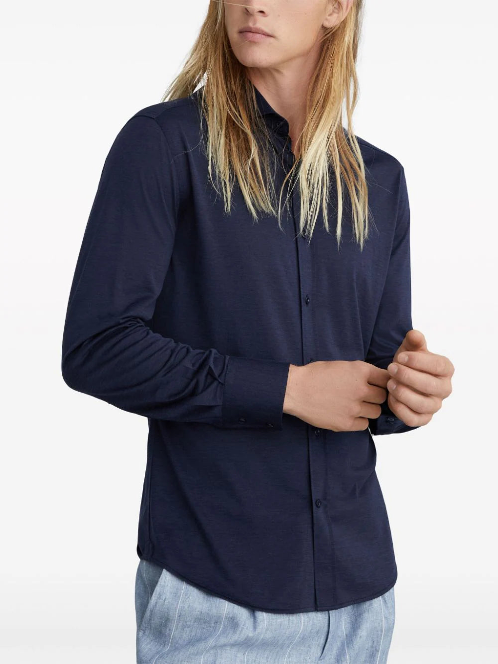 Brunello Cucinelli  silk-cotton jersey shirt