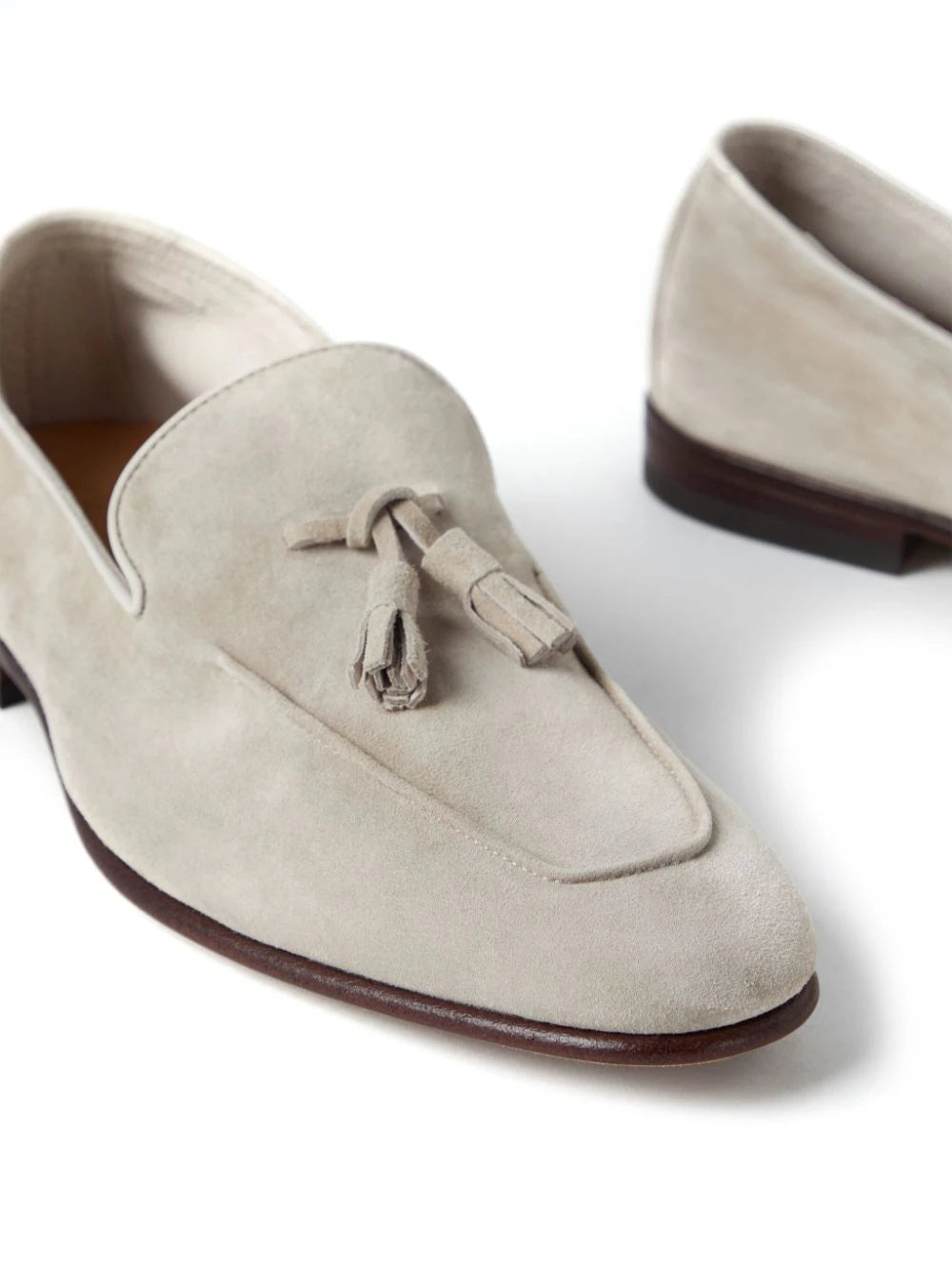Brunello Cucinelli suede tassel loafers