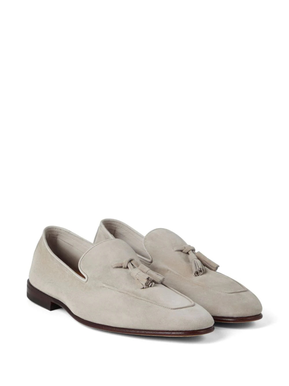 Brunello Cucinelli suede tassel loafers