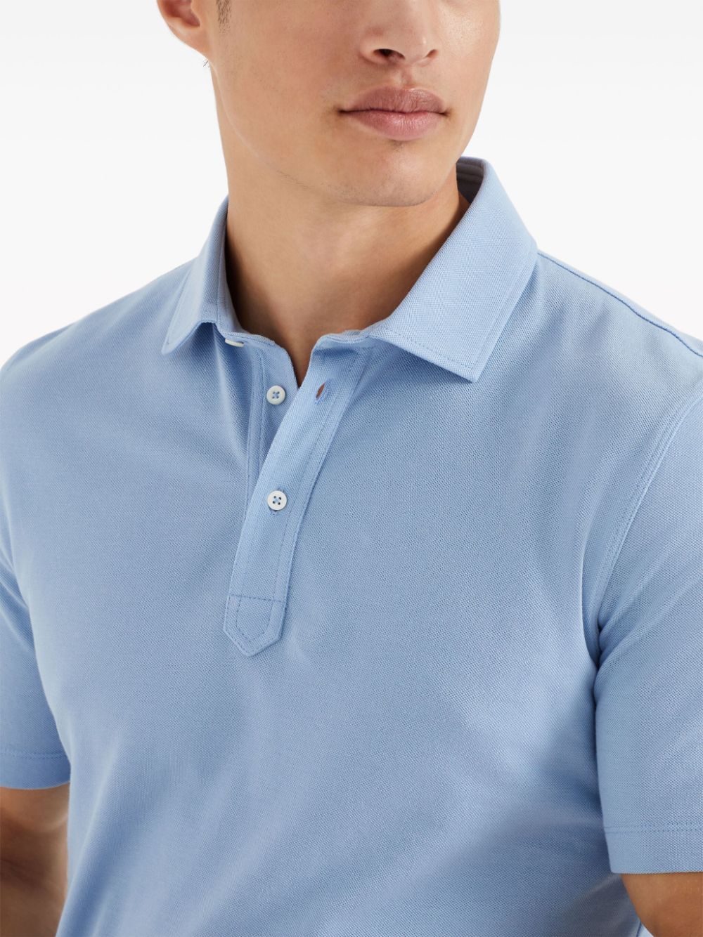 Brunello Cucinelli  button-fastening cotton polo shirt
