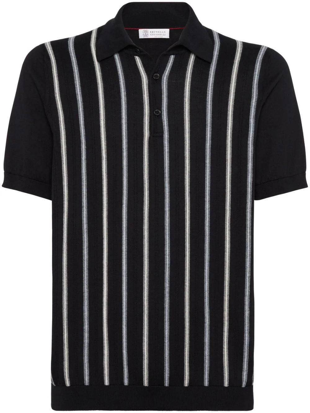 Brunello Cucinelli  stripe-jacquard polo shirt
