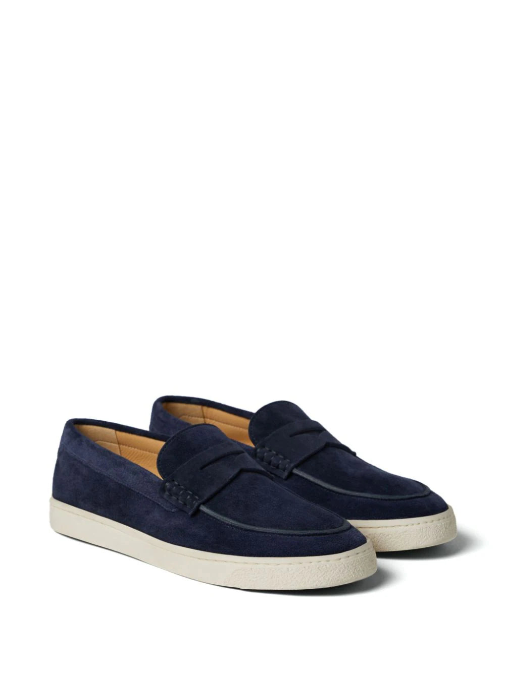 Brunello Cucinelli suede penny loafers