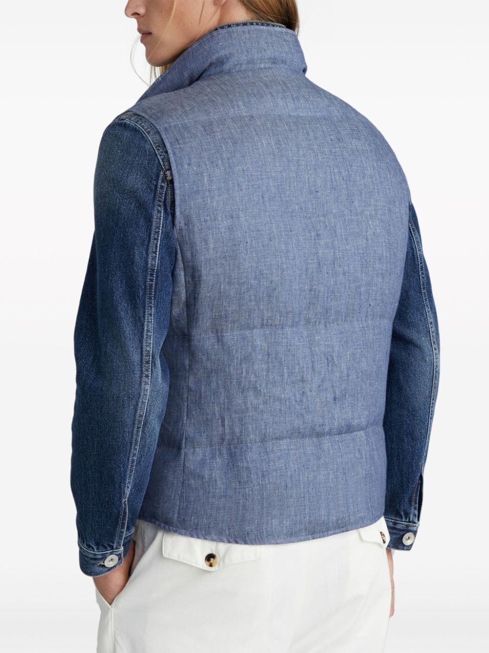Brunello Cucinelli  padded linen gilet