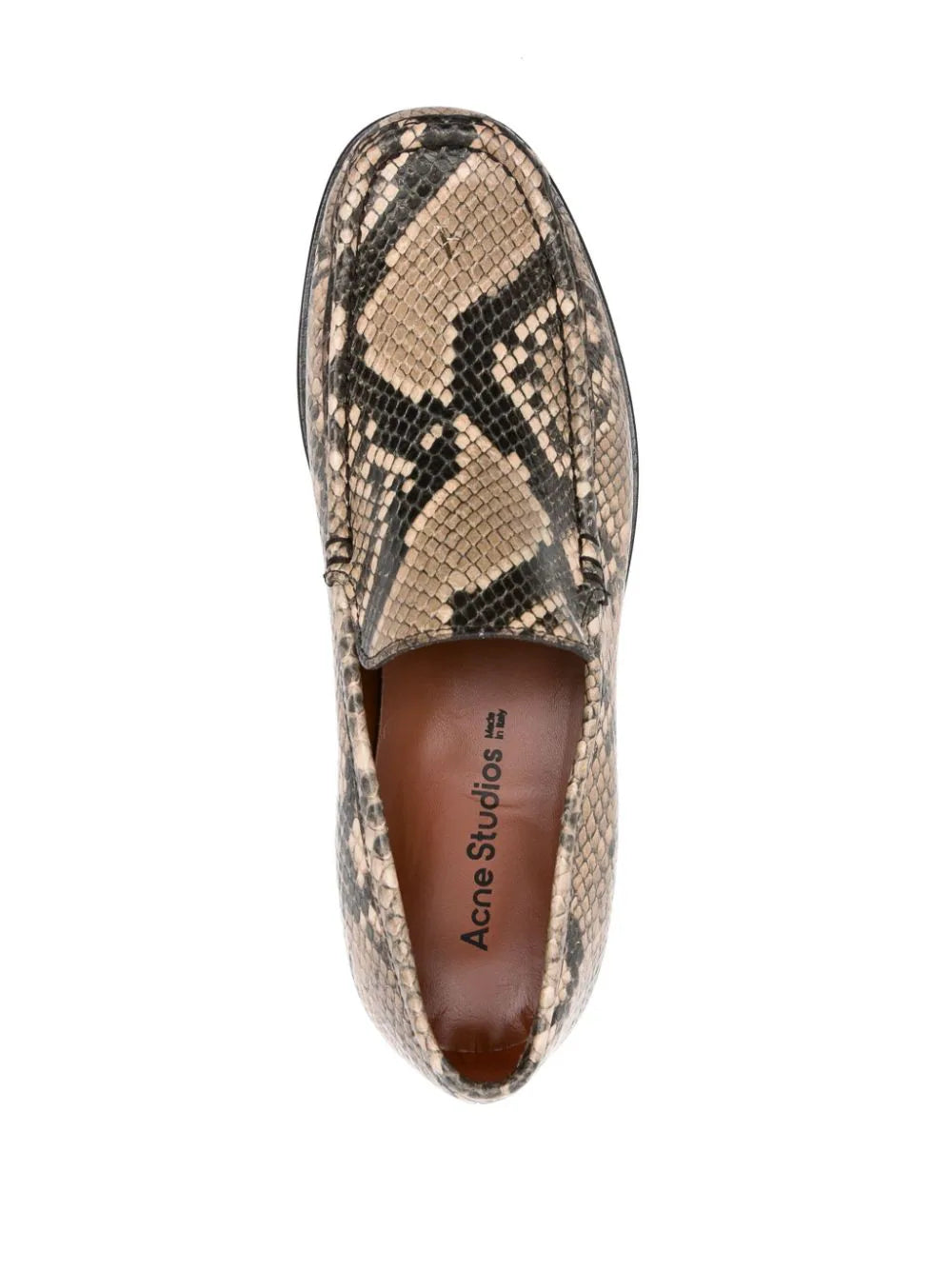 Acne Studios  snakeskin-print leather loafers