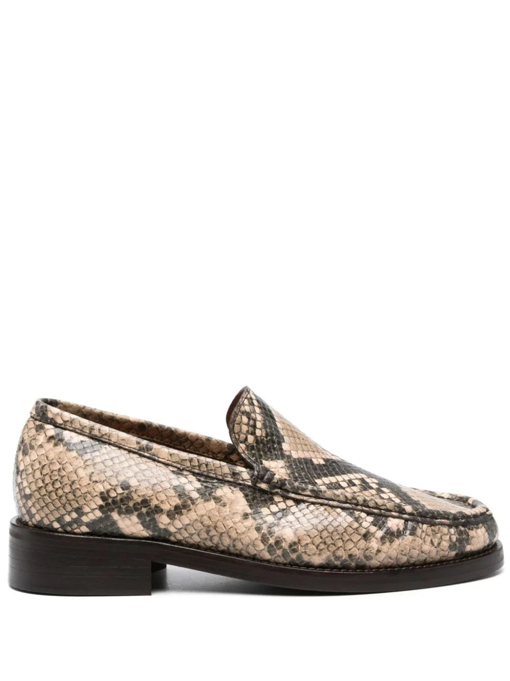 Acne Studios  snakeskin-print leather loafers